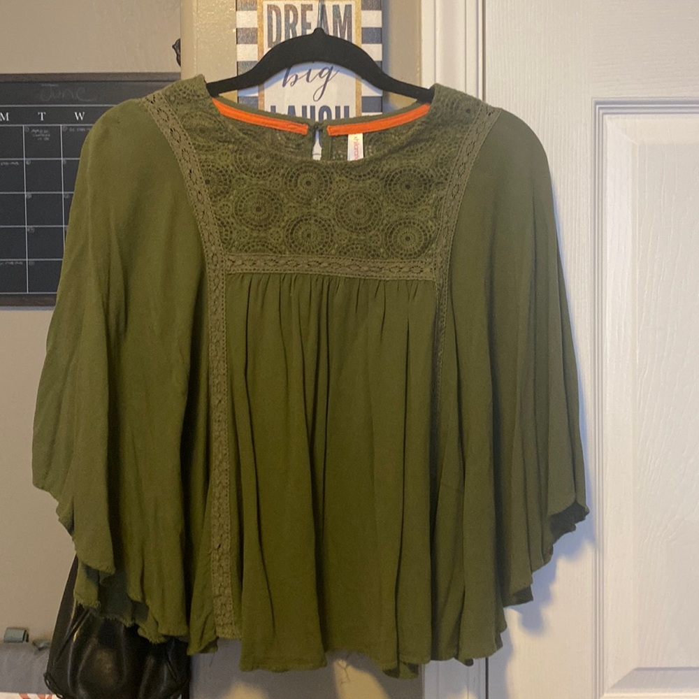 Xhilaration Army Green Blouse     #184